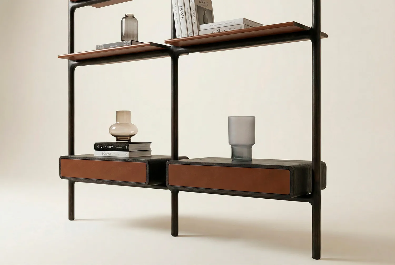 Система хранения LETTA DAY из массива ясеня и натуральной кожи