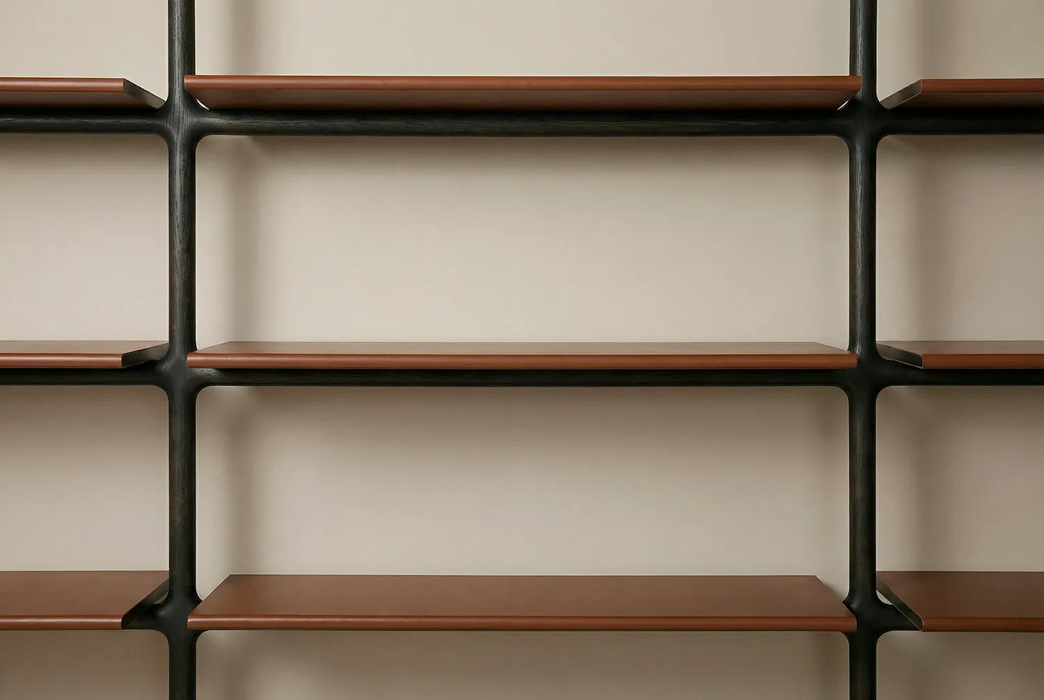 LETTA DAY — открытые полки с кожаной отделкой